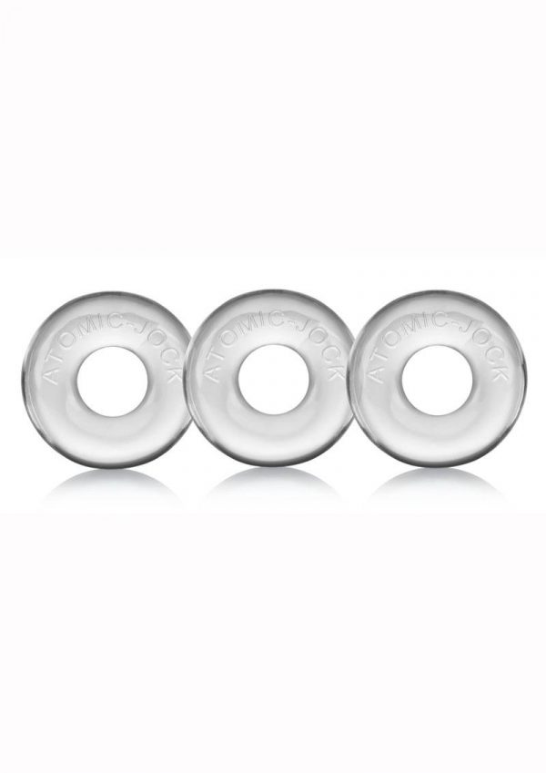 Oxballs Ringer Donut Cock Ring (3 Pack) - Clear