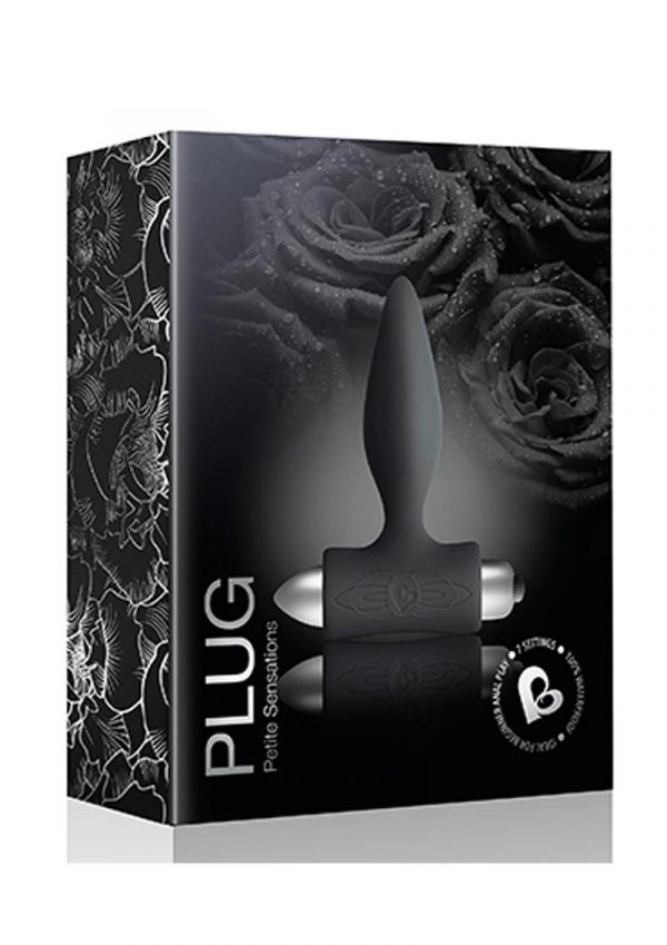 Petite Sensations Silicone Vibrating Anal Plug - Black