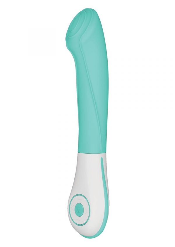 Ovo Silkskyn Rechargeable Silicone G-Spot Vibrator - Aqua/White