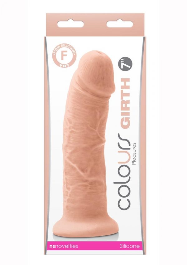 Colours Girth Silicone Dildo 8in - White