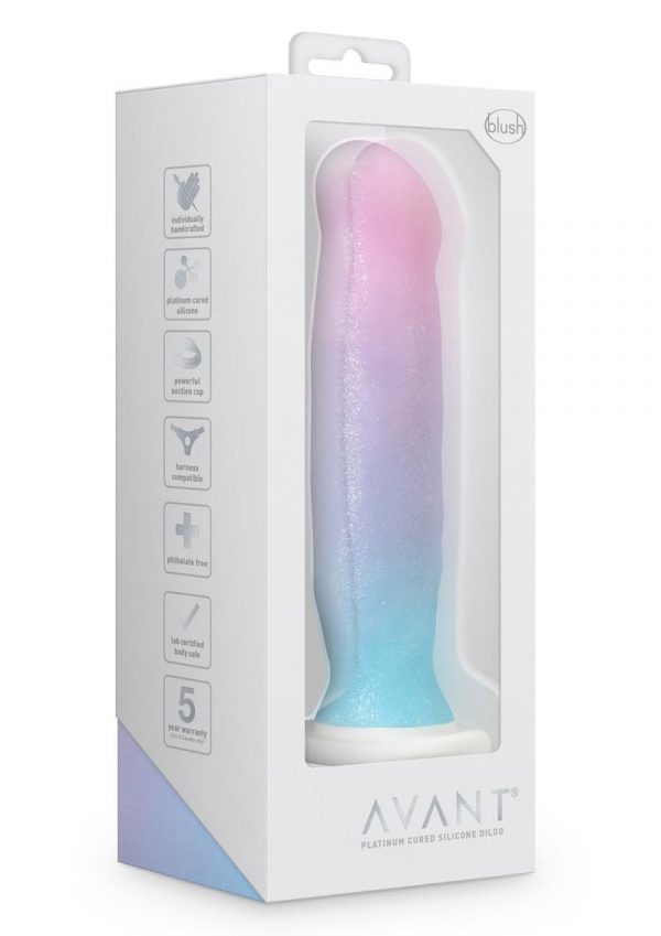 Avant D17 Lucky Silicone Dildo 8in - Multi Color