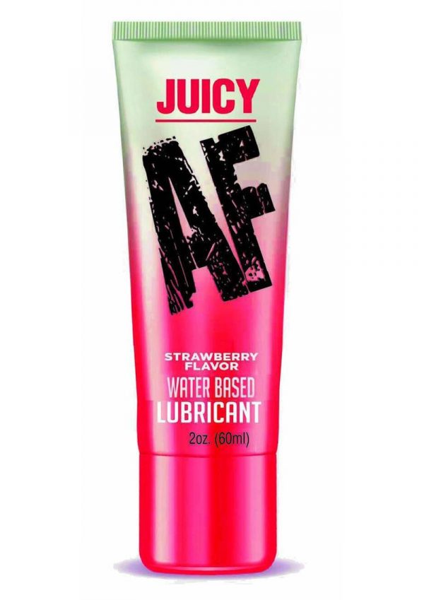 Juicy AF Water Based Flavored Lubricant Strawberry 2oz