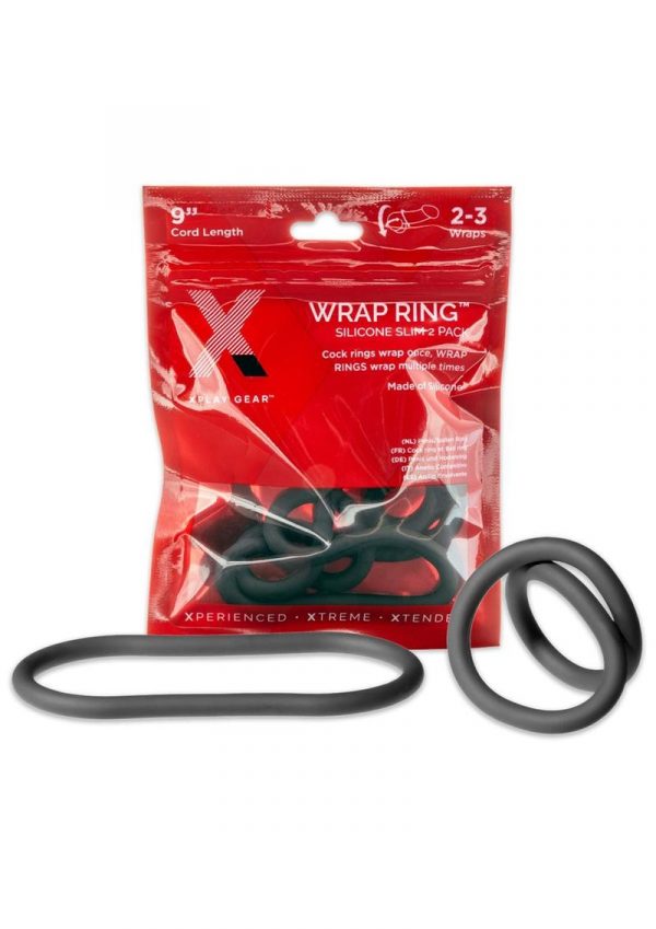 The Xplay Silicone Thin Wrap Ring 9in (2 Pack) - Black