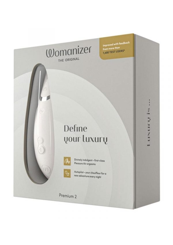 Womanizer Premium 2 Rechargeable Silicone Clitoral Stimulator - Gray