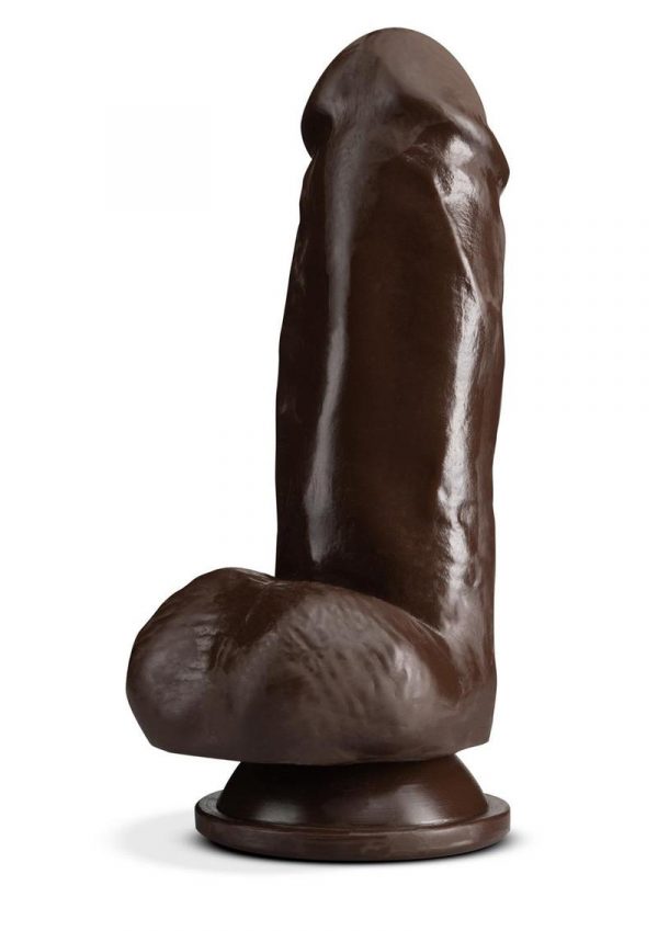 Dr. Skin Plus Girthy Posable Dildo 7in - Chocolate