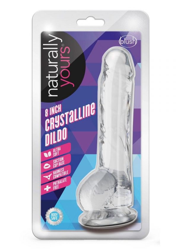 Naturally Yours Crystalline Dildo 8in - Diamond