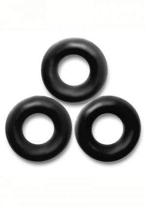 Oxballs Fat Willy Jumbo Cock Ring (3 pack) - Black