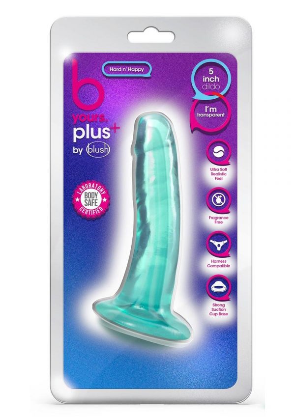 B Yours Plus Hard n` Happy Realistic Dildo 5.5in - Teal