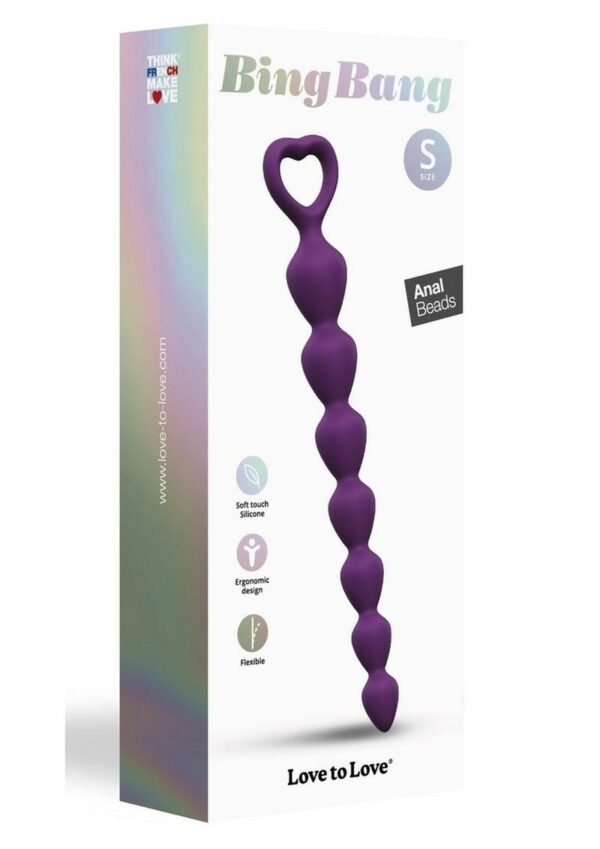 Bing Bang Silicone Anal Beads - Small - Purple Rain