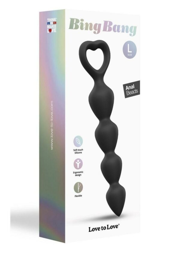 Bing Bang Silicone Anal Beads - Large - Black Onyx