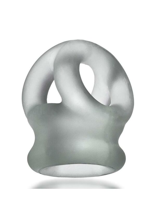 Oxballs Tri-Squeeze Silicone 3-Ring Ball Stretching Sling - Clear Ice