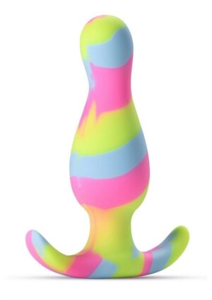 Avant Kaleido Lime Silicone Anal Plug - Multicolor