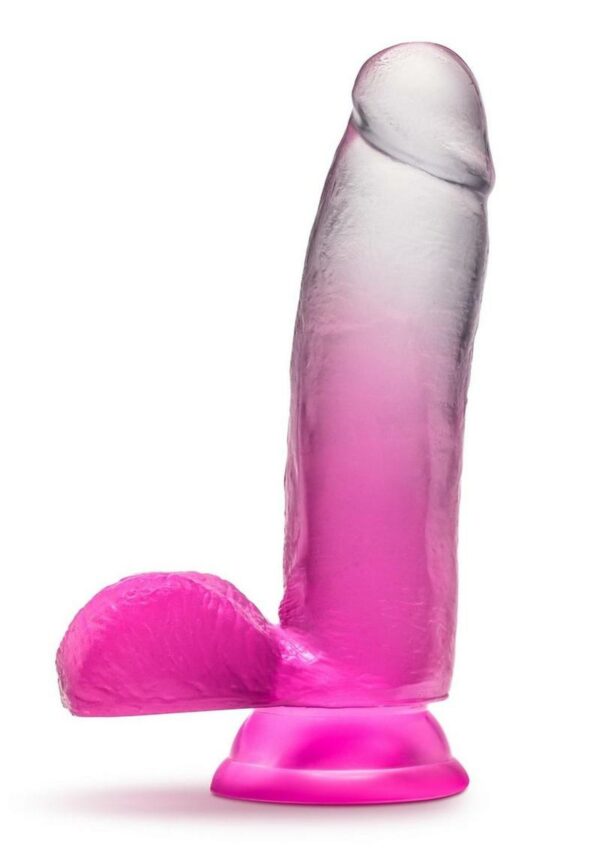 B Yours Sugar Magnolia Dildo 7in Fuschia - Pink/Clear