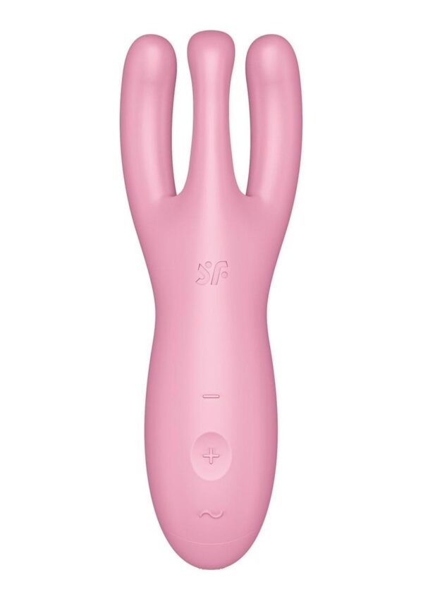 Satisfyer Threesome 4 Rechargeable Silicone Vibrator - Pink