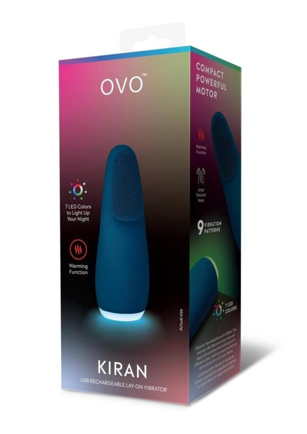 OVO Kiran Layon Rechargeable Silicone Vibrator - Blue