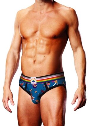 Prowler Spring/Summer 2023 Pixel Art Gay Pride Collection Brief - Small - Blue/Multicolor