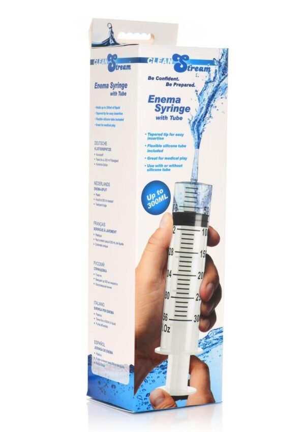 CleanStream Enema Syringe with Tube 300ml - Clear