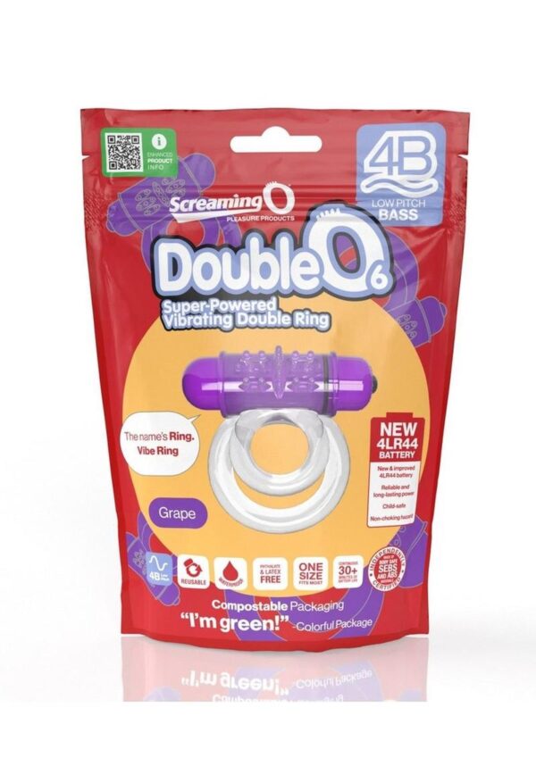 Screaming O 4B DoubleO 6 Couples Ring - Grape