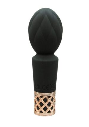 Pillow Talk Secrets Pleasure Rechargeable Silicone Wand - Black/Rose Gold