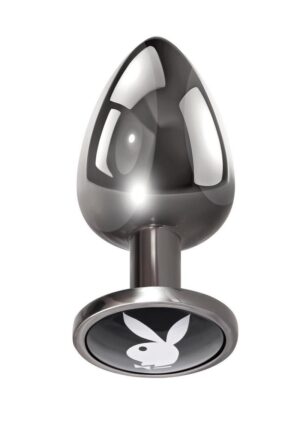 Playboy Tux Metal Anal Plug - Large - Black