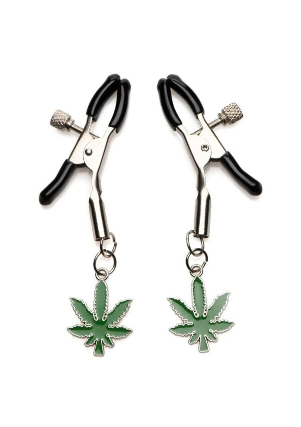 Charmed Mary Jane Nipple Clamps - Green/Silver