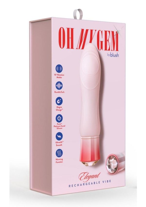 Oh My Gem Elegant Rechargeable Silicone Vibrator - Morganite Pink