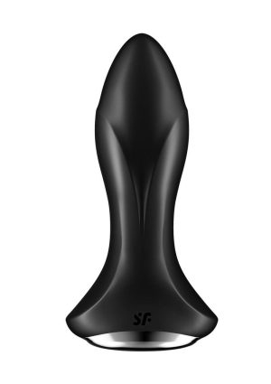 Satisfyer Rotator Plug 1+ Silicone Vibrating Anal Stimulator - Black