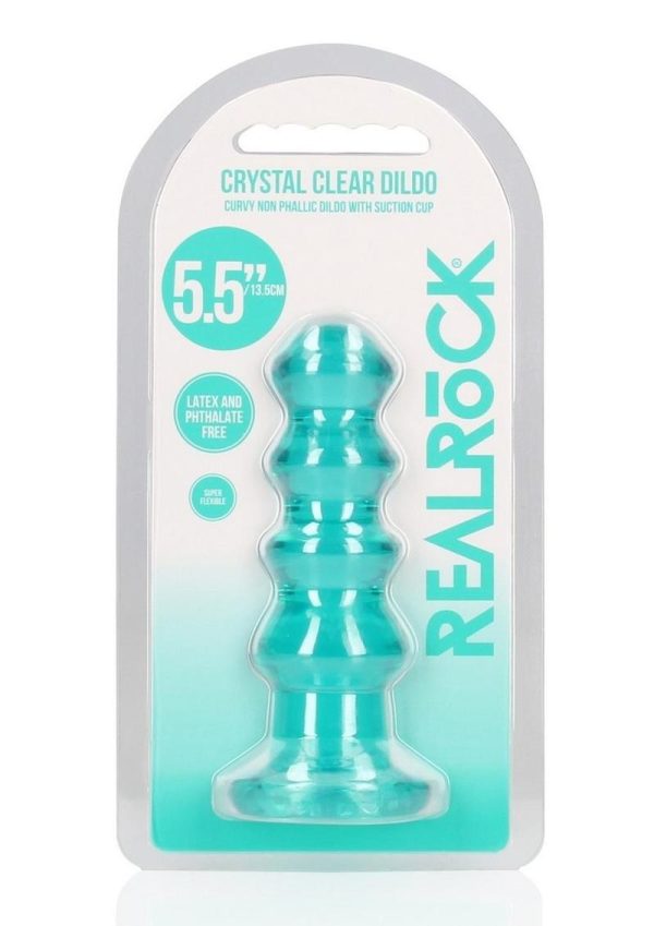 RealRock Curvy Dildo or Butt Plug 5.5in - Turquoise