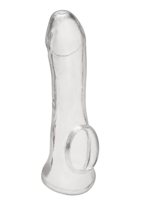 Blue Line Transparent Penis Enhancing Sleeve Extension 6.25in - Clear