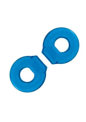 Blue Line Ultra-Stretch Stamina Endurance Ring (2 Pack) - Blue