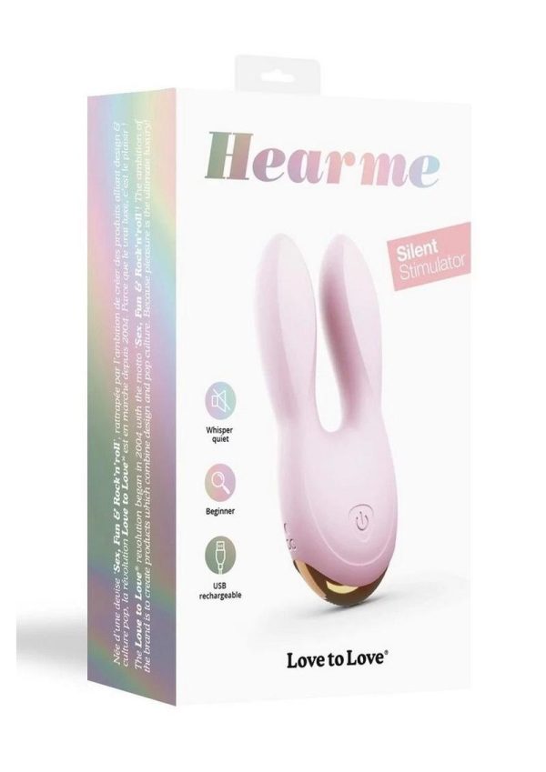 Hear Me Baby Rechargeable Silicone Clitoral Stimulator - Baby Pink