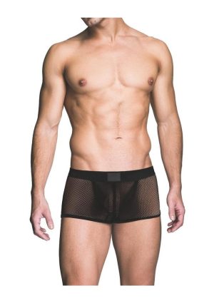 Prowler Red Fishnet Ass-Less Trunk - Large - Black