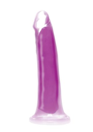 Lollicock Glow in the Dark Silicone Dildo 7in - Purple