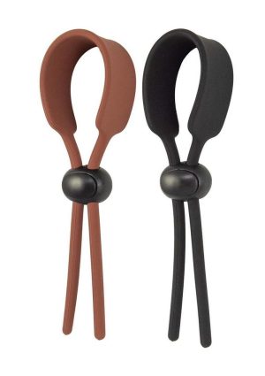 Cock Loops Adjustable Cock Ties - Brown/Black