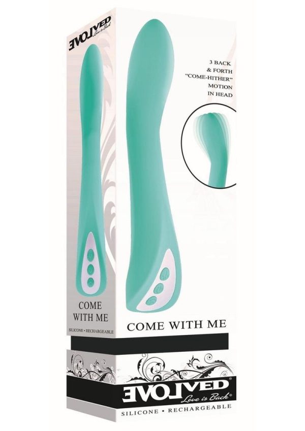 Come With Me Rechargeable Silicone Vibrator - Green