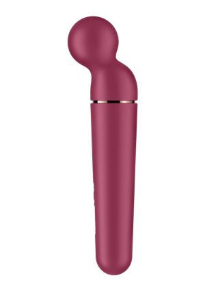 Satisfyer Planet Wand-er Rechargeable Silicone Body Massager - Berry Magenta