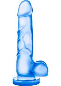 B Yours Sweet N` Hard 4 Dildo with Balls 7.75in - Blue