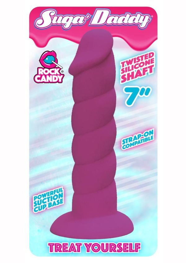 Suga` Daddy Silicone Dildo 7in - Purple