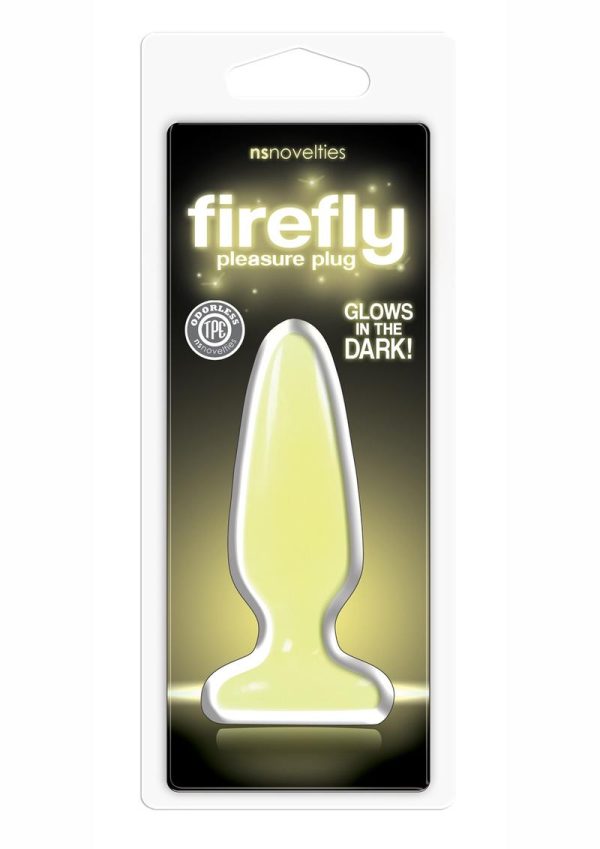 Firefly Pleasure Plug Butt Plug Glow In The Dark - Yellow