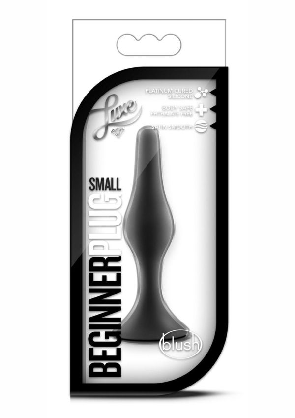 Luxe Beginner Silicone Butt Plug Small - Black