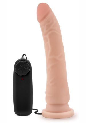 Dr. Skin Vibrating Dildo with Suction Cup 8.5in - Vanilla