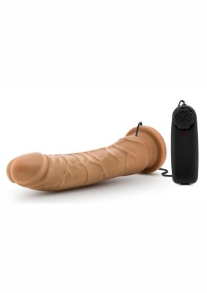 Dr. Skin Vibrating Cock with Suction Cup 8.5in - Caramel