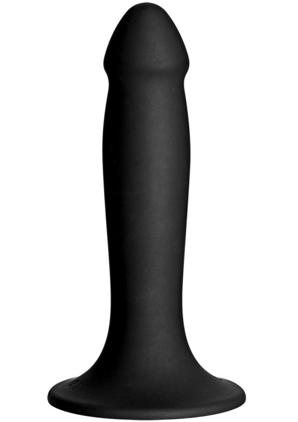 Vac-U-Lock Smooth Silicone Dildo 6.5in - Black