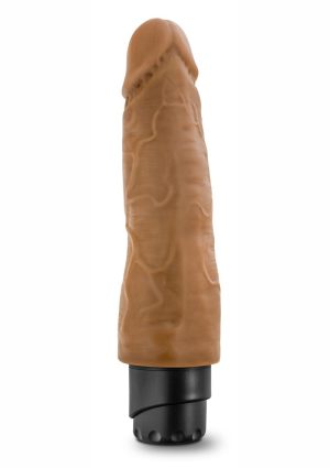 Dr. Skin Cock Vibe 14 Vibrating Dildo 8in - Caramel