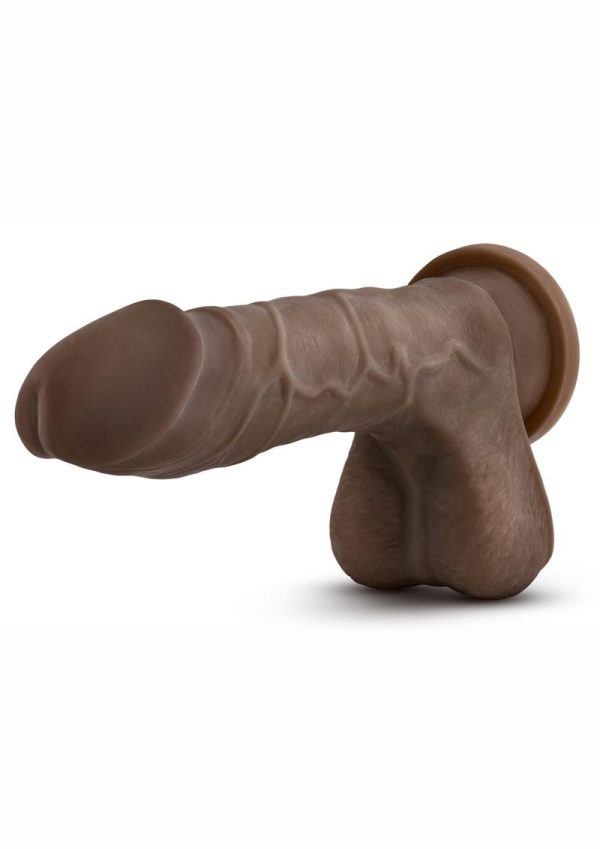 Au Naturel Mister Perfect Dildo with Balls 8.5in - Chocolate