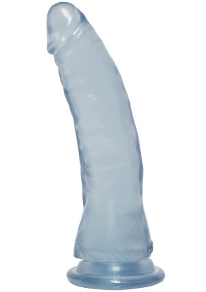 Crystal Jellies Thin Dildo 7in - Clear