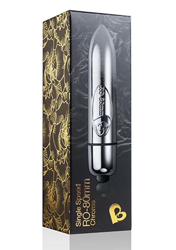 RO 80mm Single Speed Bullet Vibrator - Chrome