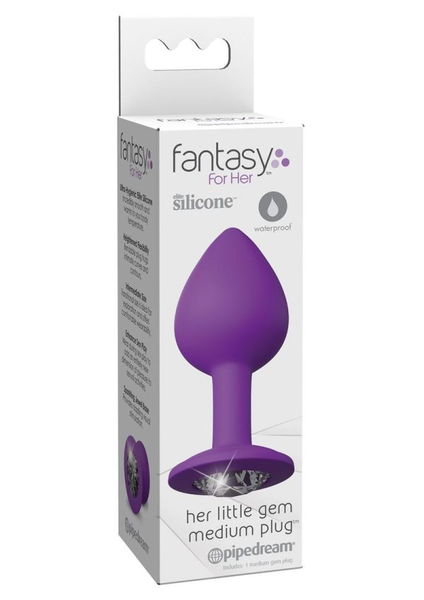 Fantasy For Her Her Little Gem Medium Plug Anal Play Silicone Waterproof - Purple