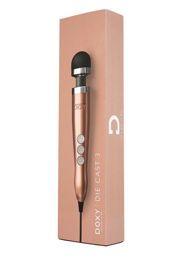 Doxy Die Cast 3 Wand Plug-In Body Massager - Rose Gold/Black
