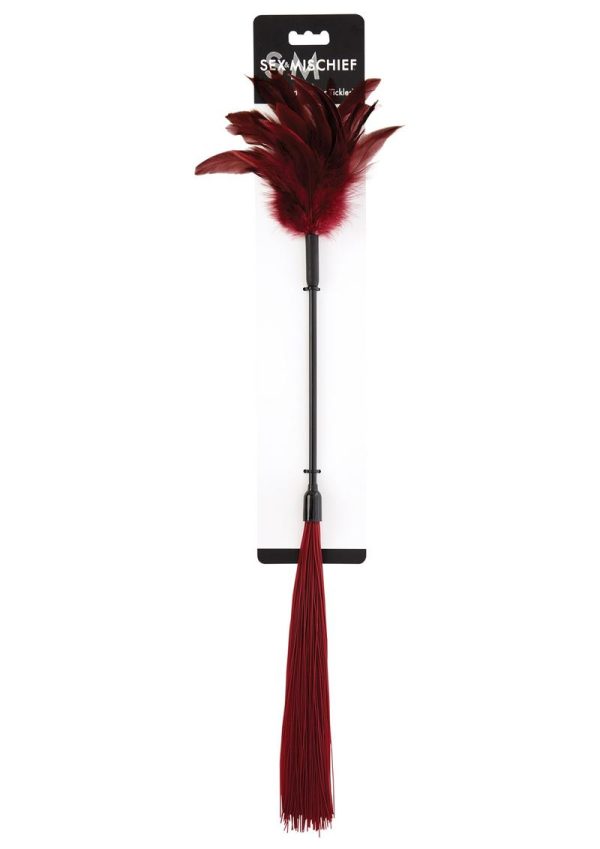 Sex and Mischief Enchanted Feather Tickler - Black/Red